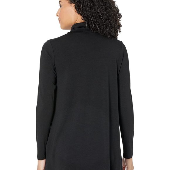 NWT Eileen Fisher Fine Tencel™ Jersey Scrunch-Neck $168 Tunic PM - Picture 5 of 7
